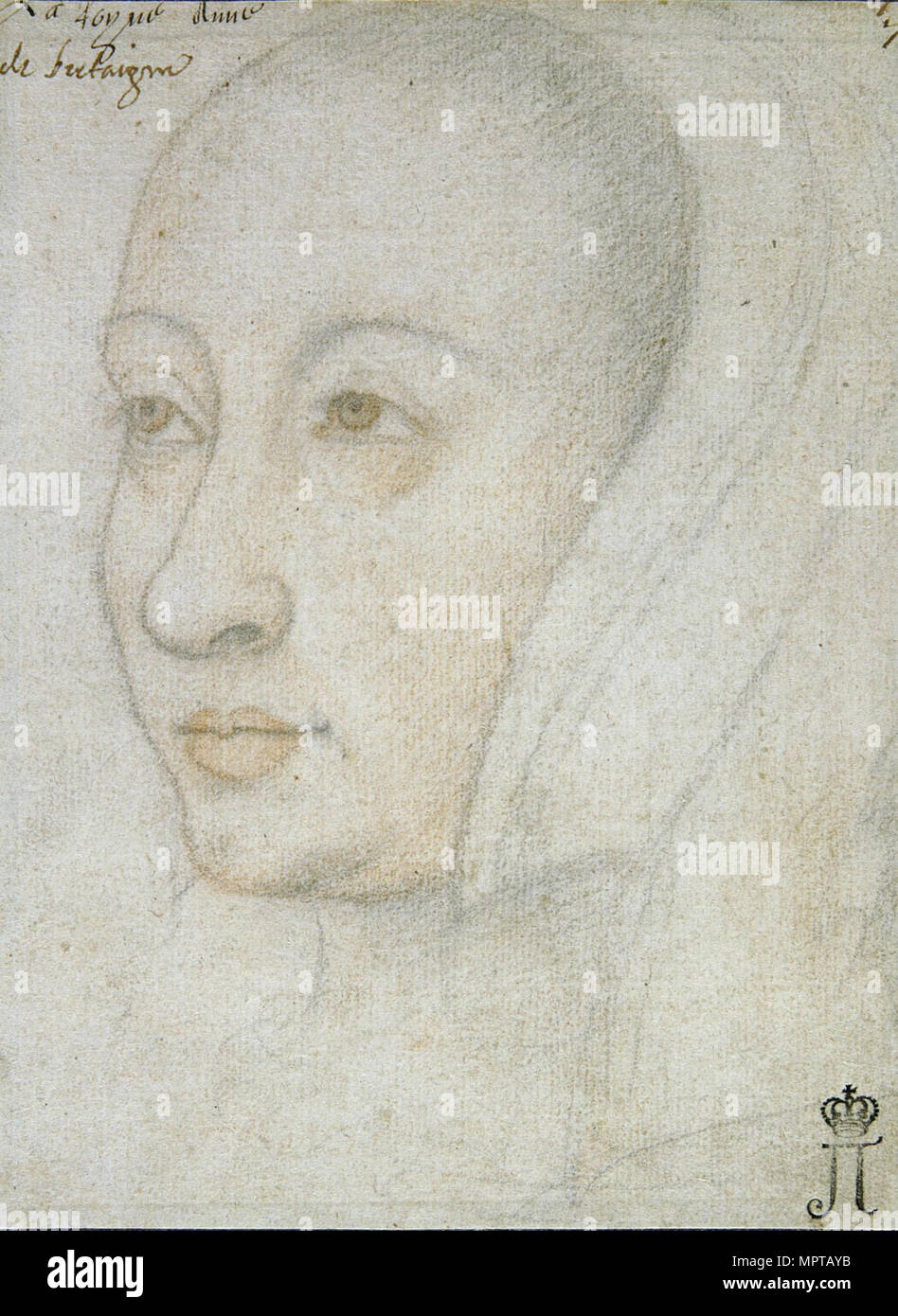 Portrait von Anne de Bretagne (1477-1514). Stockfoto