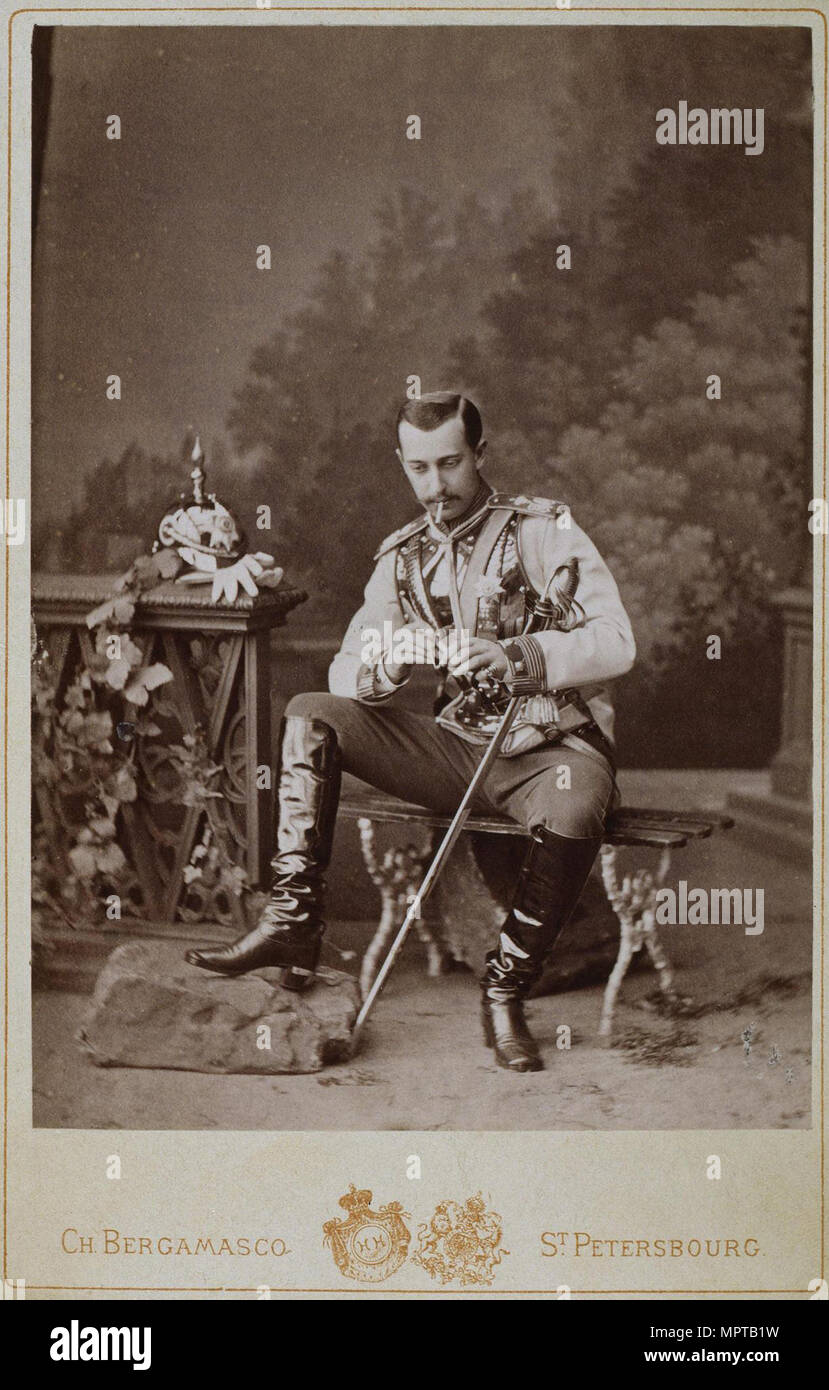 Portrait des Großfürsten Sergei Maximilianovich von Leuchtenberg (1849-1877). Stockfoto