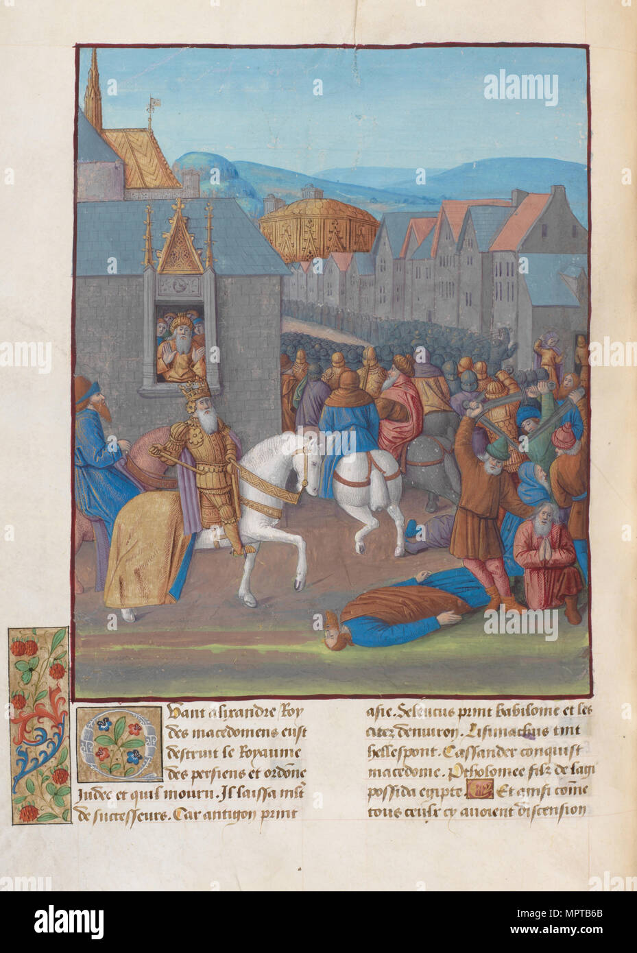 Eroberung Jerusalems von Ptolemäus Soter. Abbildung in Flavius Josephus Altertümer der Juden (A Stockfoto