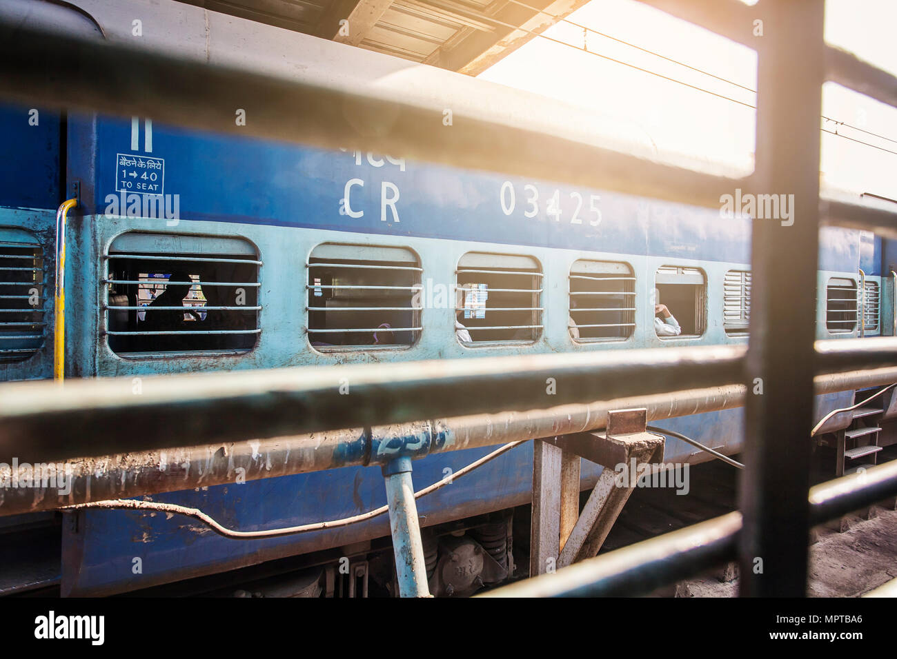 Mumbai, Indien, Januar 7, 2018: Indische Zug Stockfoto