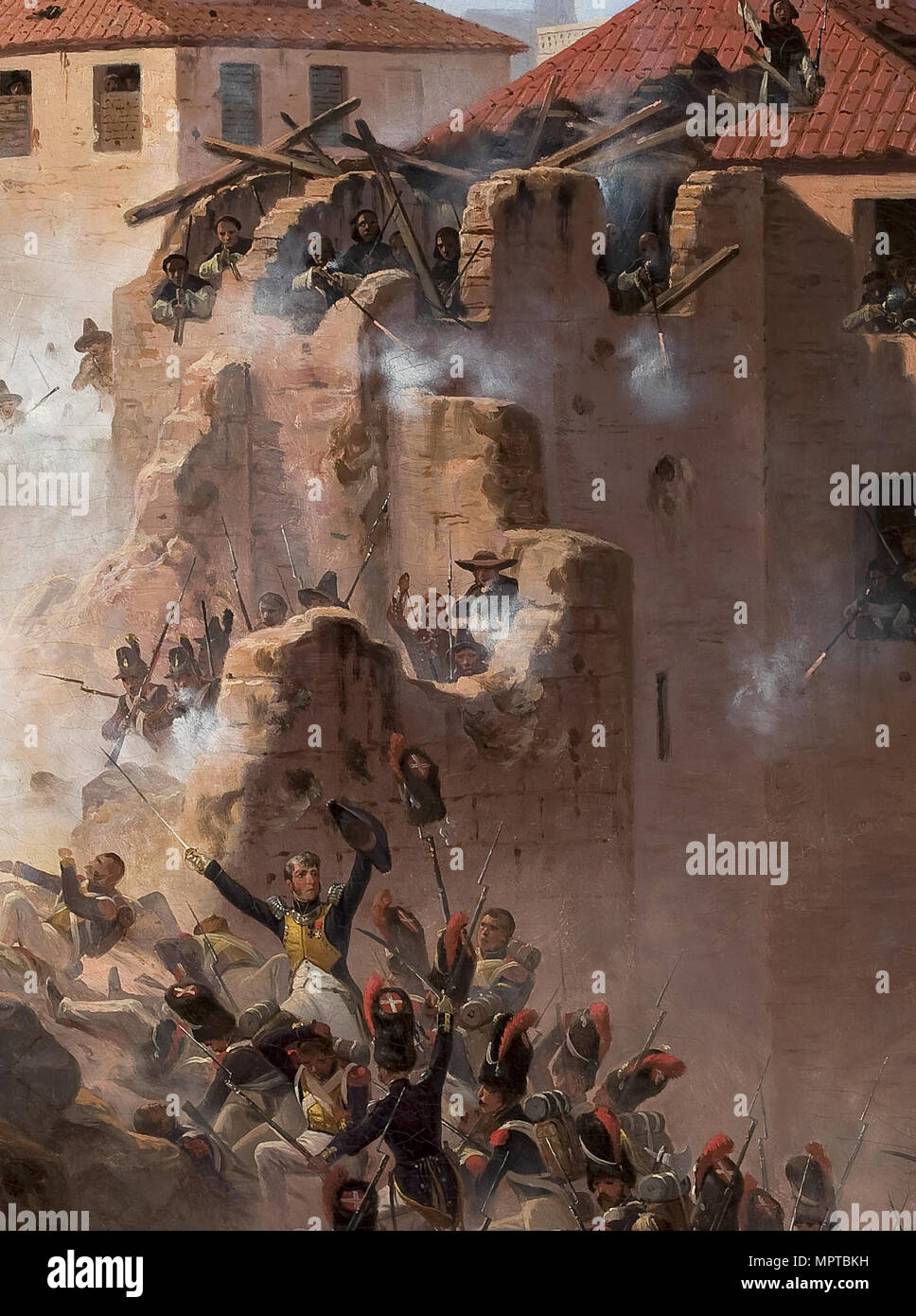 Die erste Belagerung von Saragossa (Detail). Stockfoto
