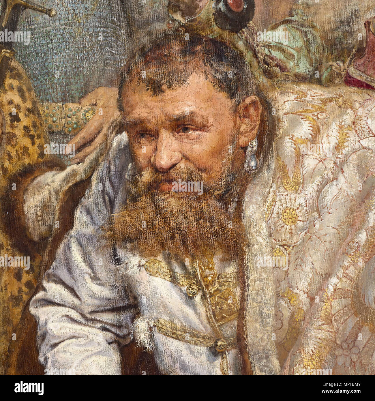 Stephen Bathory in Pskow. Detail: Grigory Nashchokin. Stockfoto