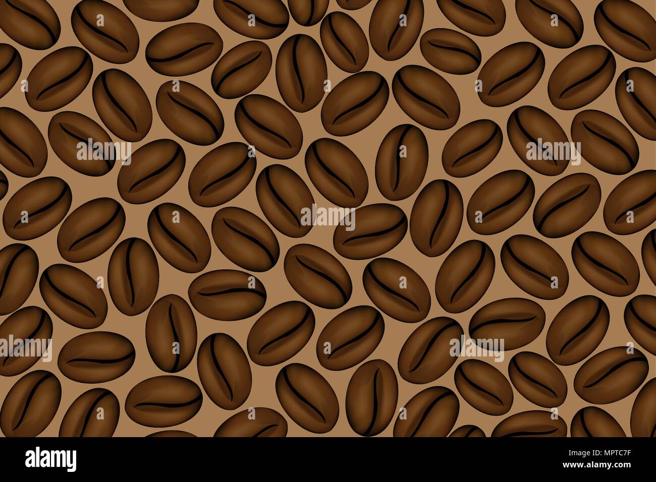 Kaffeebohnen - Braun vector Pattern Stock Vektor