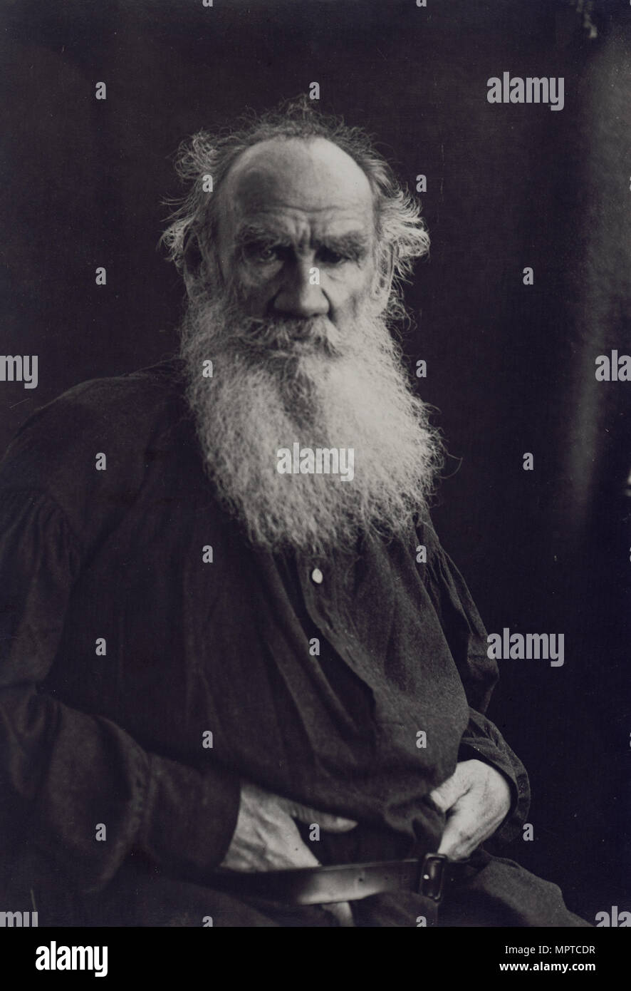 Porträt des Autors zählen Lew Nikolajewitsch Tolstoi (1828-1910). Stockfoto