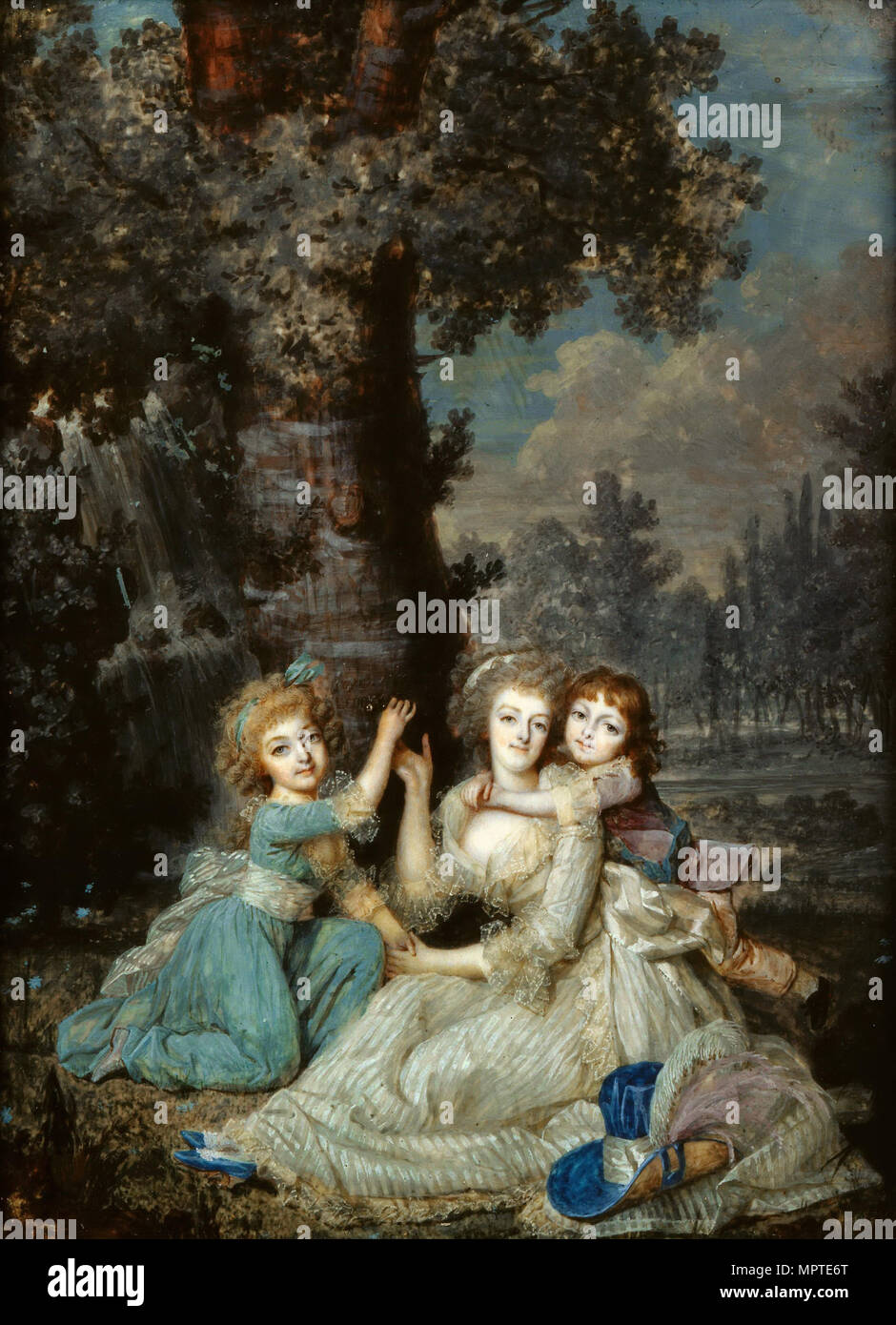 Portrait der Königin Marie Antoinette von Frankreich (1755-1793) mit Kindern, 1790. Stockfoto