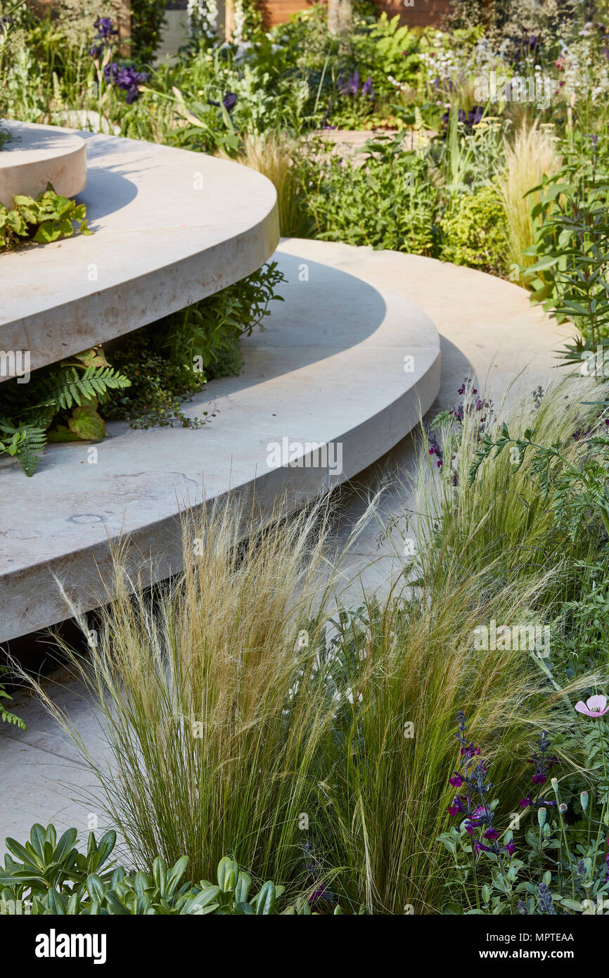 RHS und NHS Wohlfühlen Garten Stockfoto
