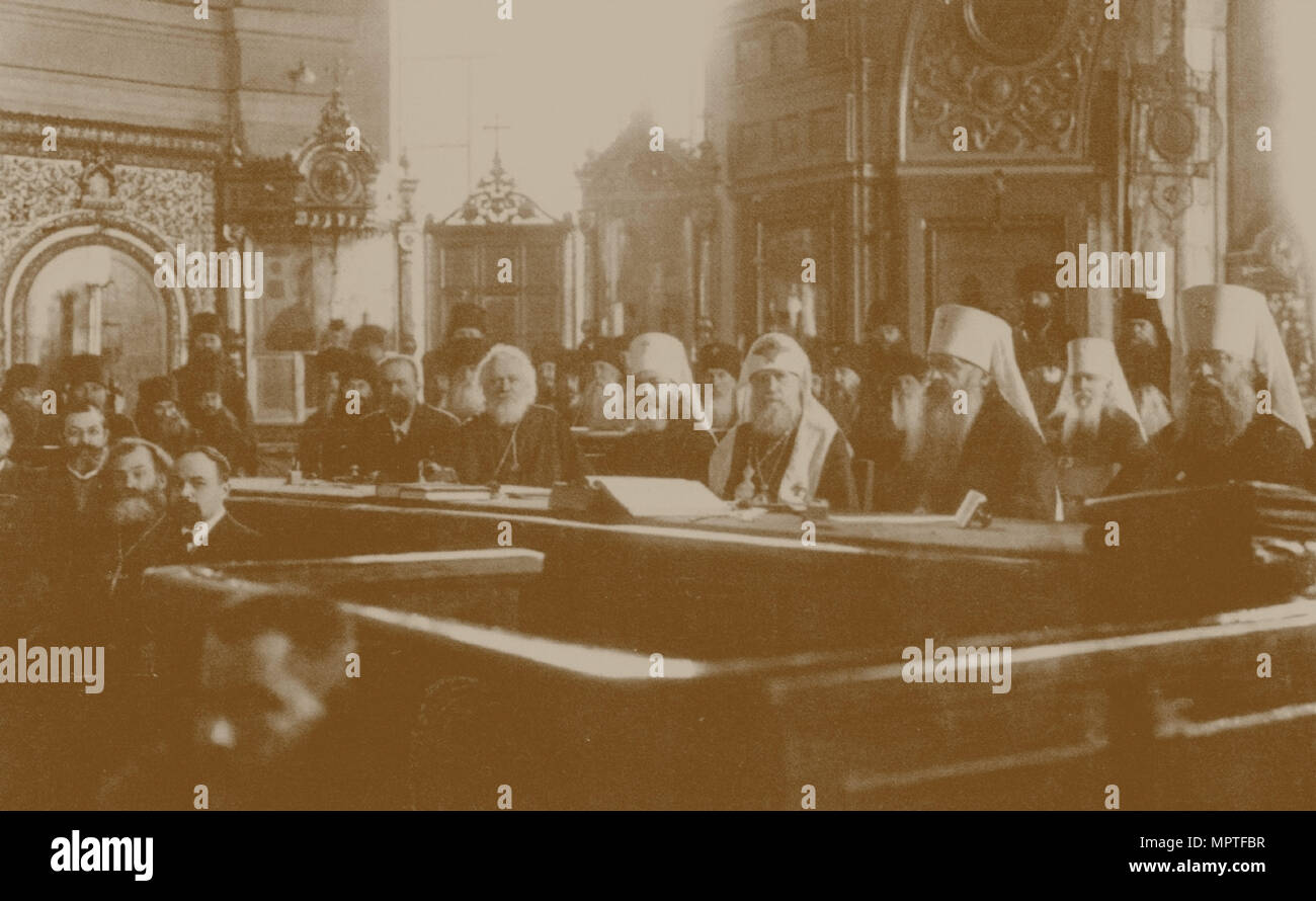 Lokale Rat der Russischen Orthodoxen Kirche, 1917. Stockfoto