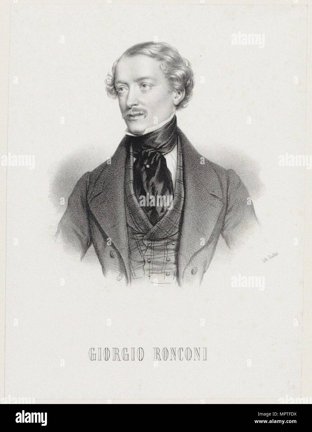 Portrait der Bariton Giorgio Ronconi (1810-1890), 1830. Stockfoto