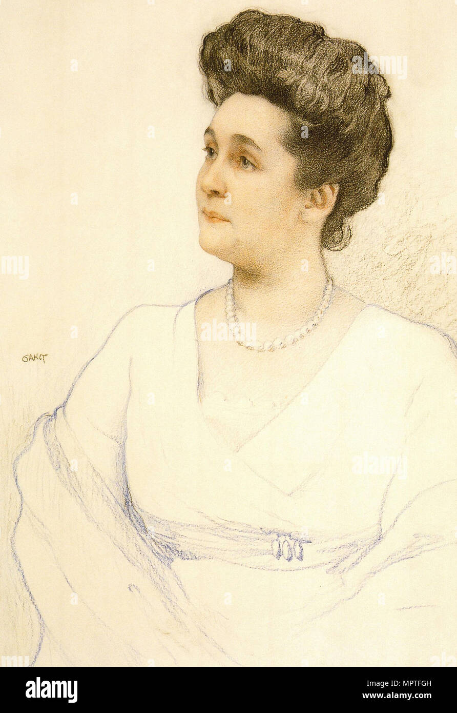 Portrait von Elena Ivanovna Nabokova, 1910. Stockfoto