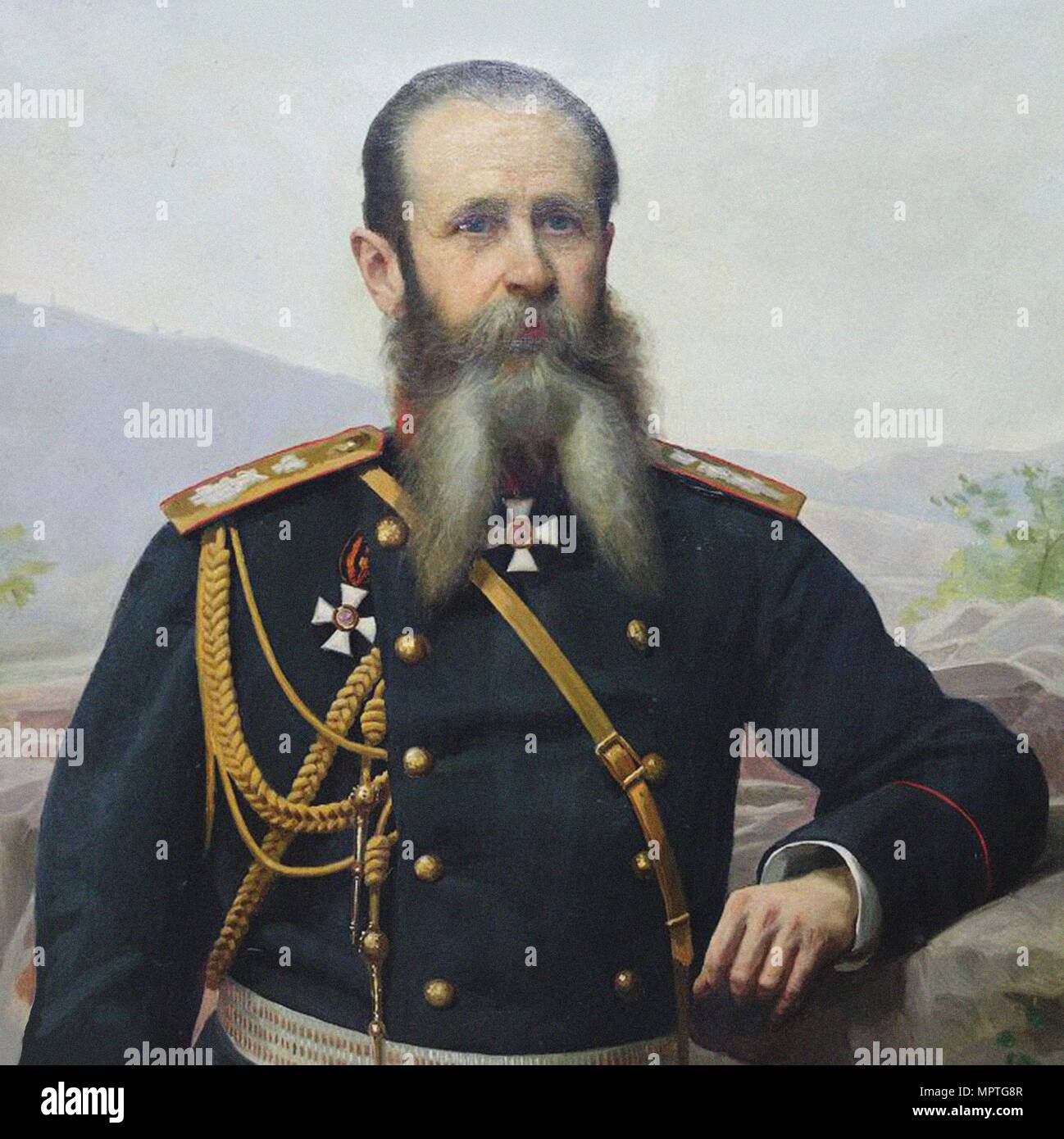 Portrait von General Graf Iosif Wladimirowitsch Romeyko-Gurko (1828-1901). Stockfoto