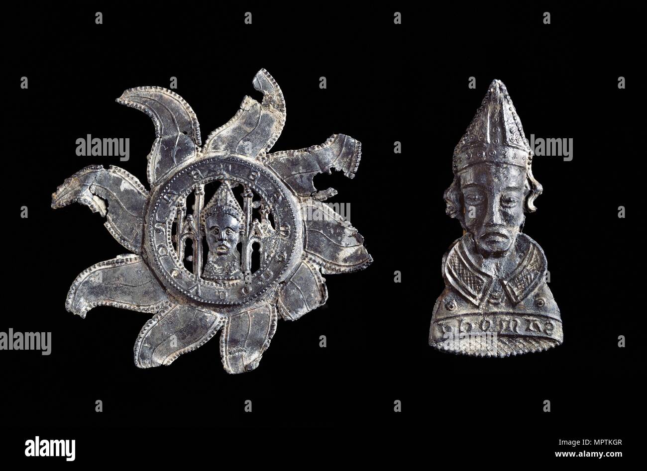 Pilgrim Badge, Mittelalter (Großbritannien) (1066-1500). Artist: Unbekannt. Stockfoto