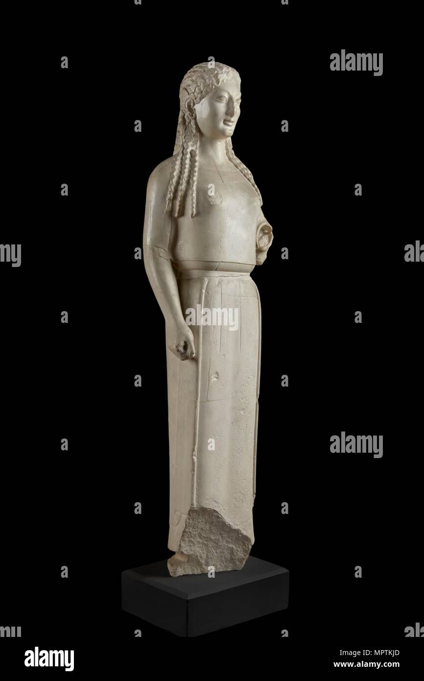 ' 'Peplos Kore, von der Athener Akropolis, 540-520 BC. Artist: Unbekannt. Stockfoto