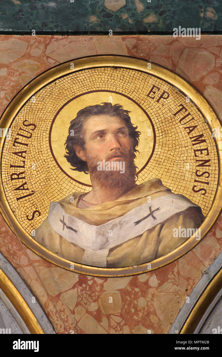 St. Jarlath - Kirche von Sant'Agata dei Goten (Rom) - Irische geistliche Erbe in Italien Stockfoto