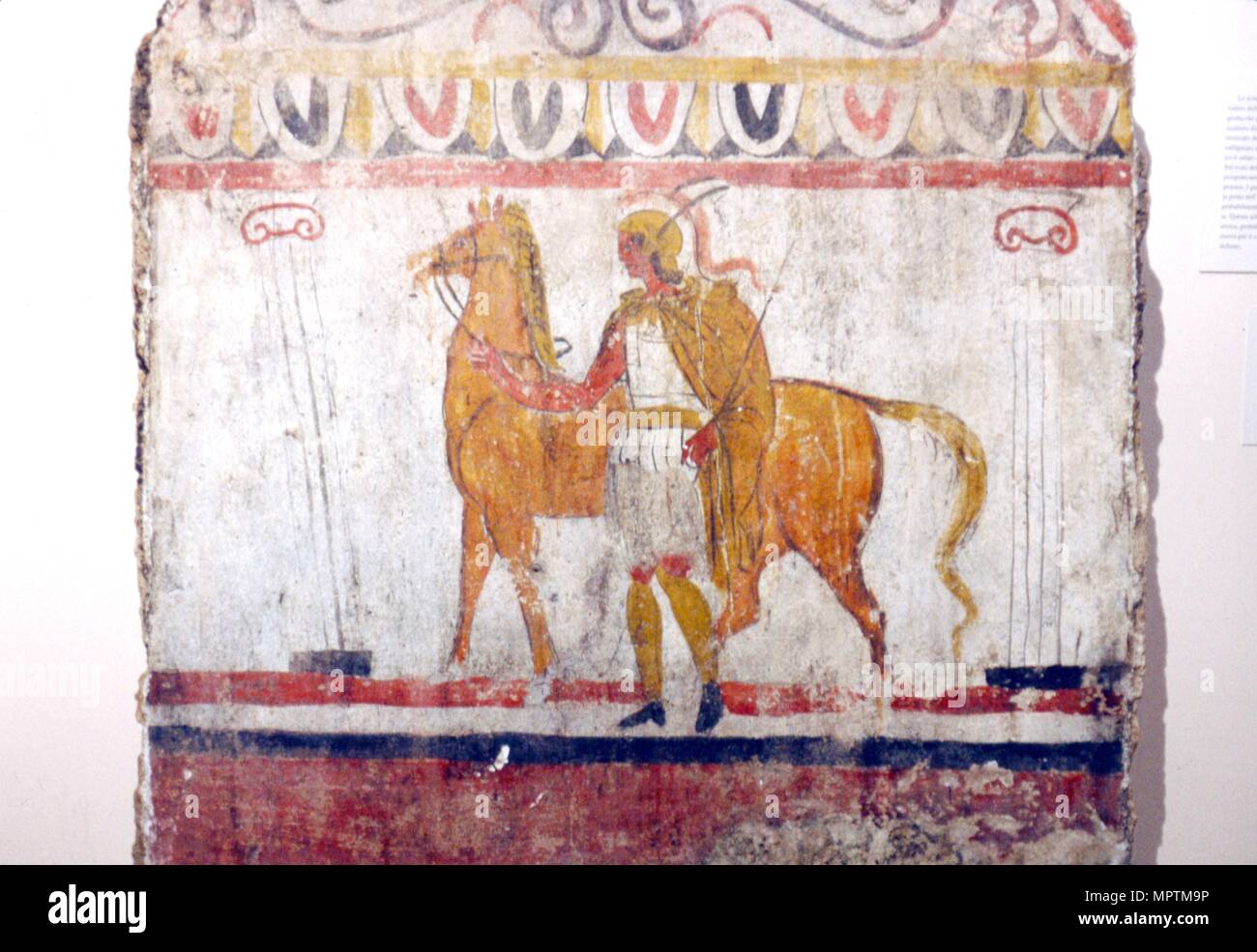 Reiter, Lucan grab Malerei, Paestum, c 4. vorchristlichen Jahrhundert. Artist: Unbekannt. Stockfoto
