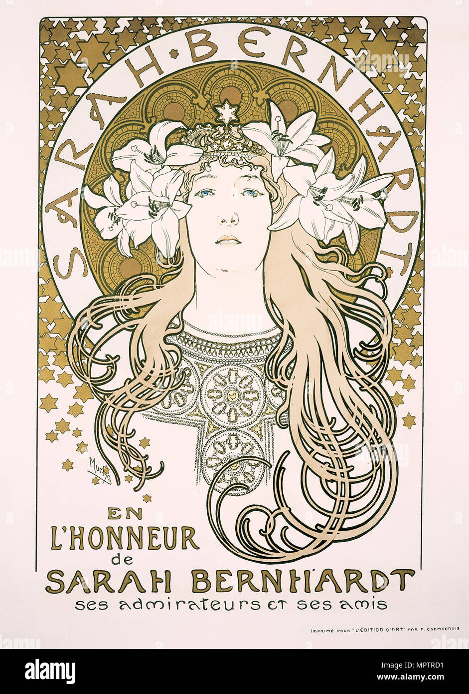 Sarah Bernhardt als La Princesse Lointaine. Stockfoto