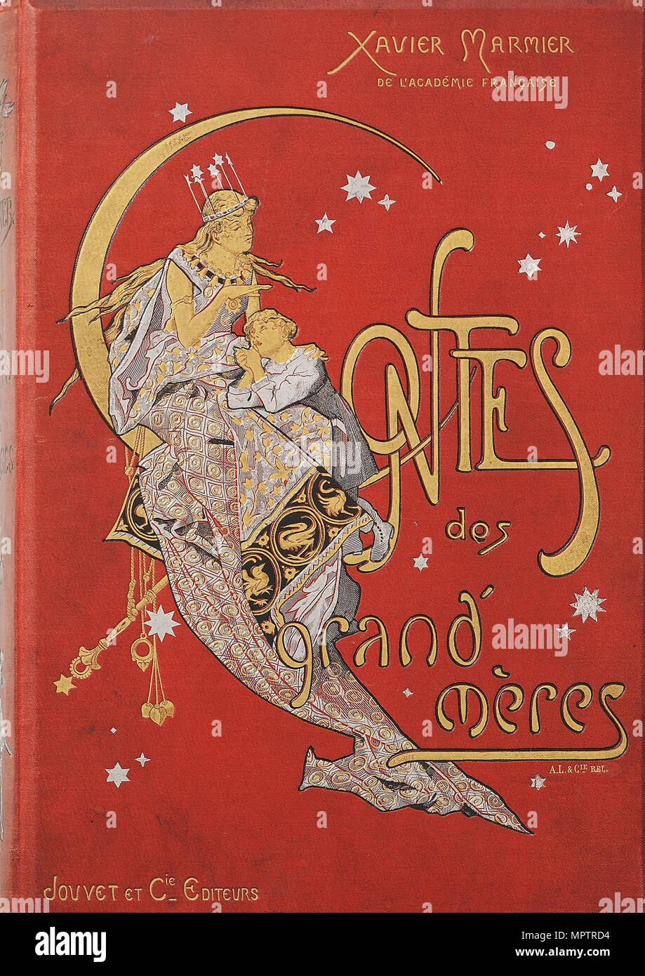 Cover Design für Contes des Grand Meres von Xavier Marmier. Stockfoto