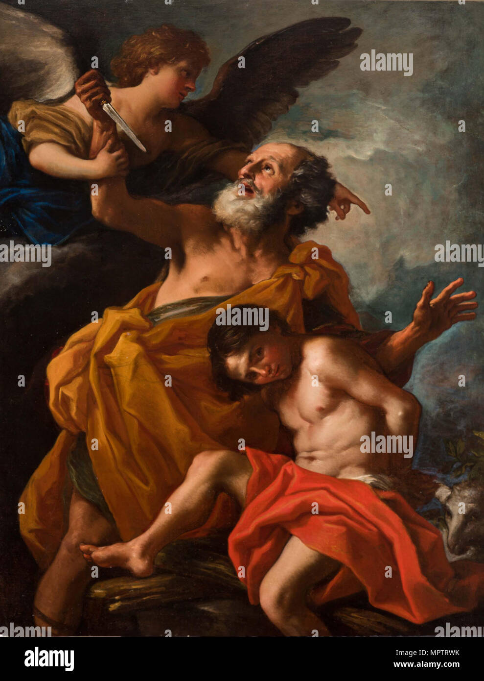 Abraham, Isaak zu opfern. Stockfoto