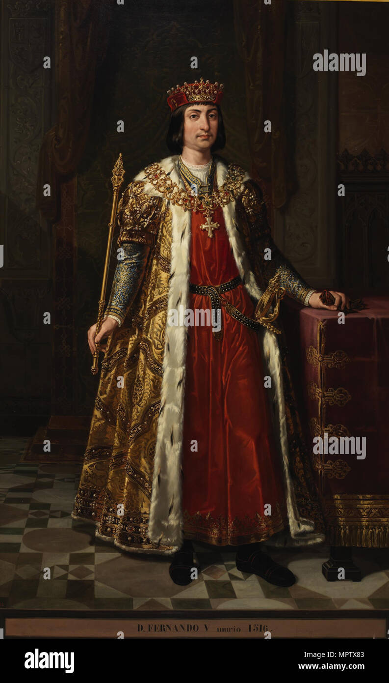 Porträt von König Ferdinand II. von Aragon (1452-1516). Stockfoto