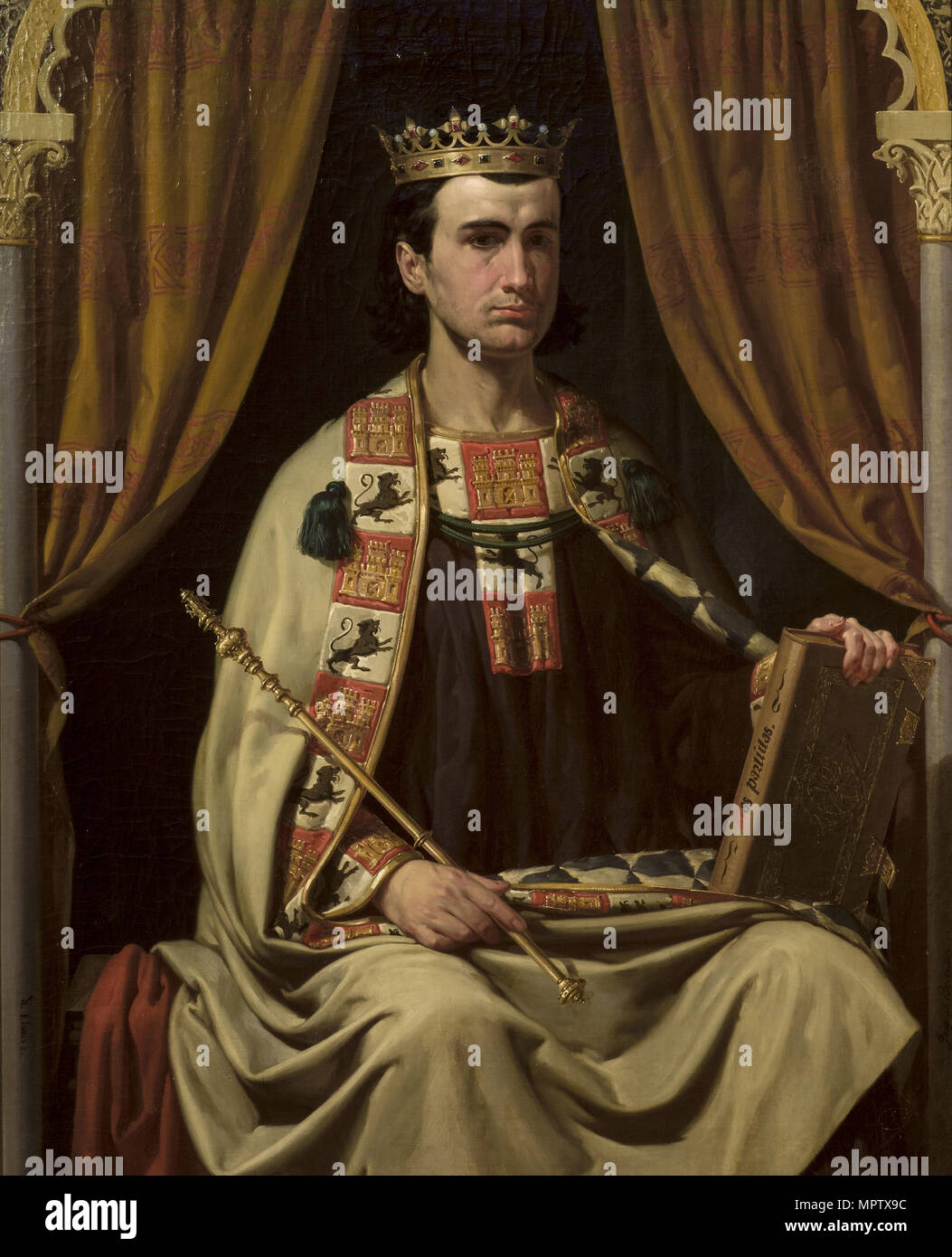 Portrait von Alfonso X (1221-1284), König von Kastilien, León und Galizien. Stockfoto