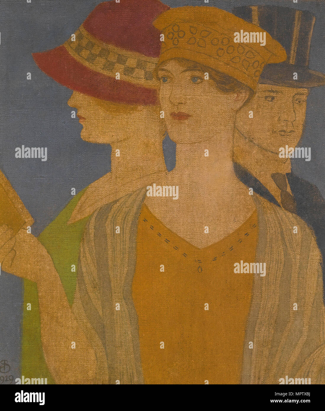 Besucher einer Ausstellung. Stockfoto