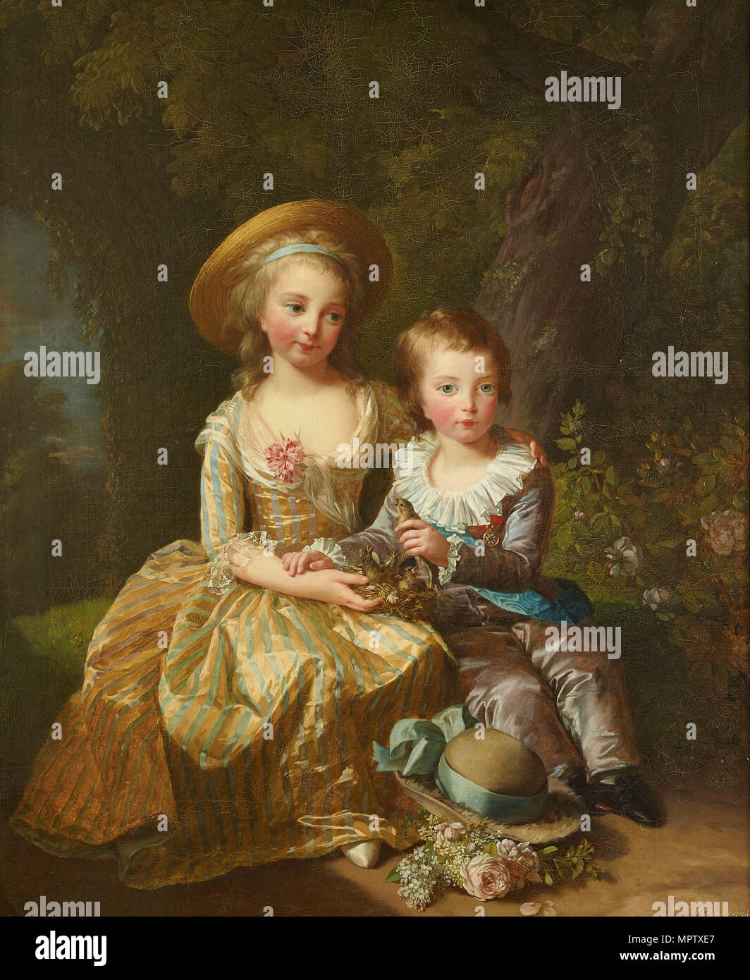 Porträt der Madame Royale und Louis-Joseph Xavier, Dauphin von Frankreich. Stockfoto