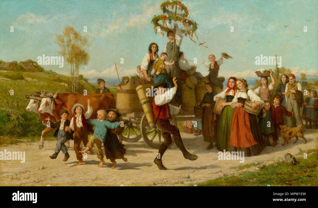 Das Weinfest, 1865. Stockfoto