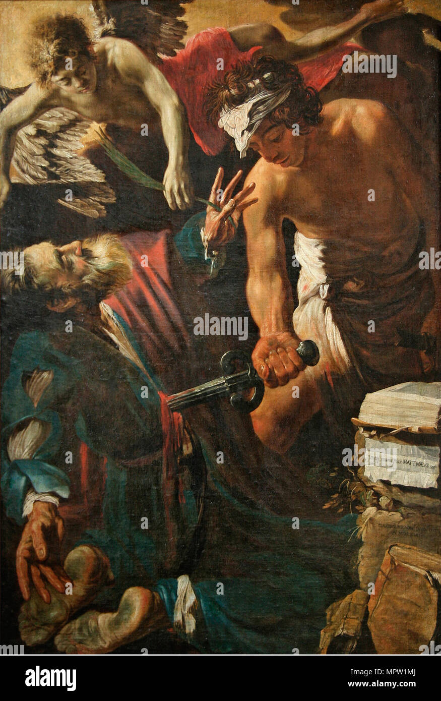 Das Martyrium des Heiligen Matthäus, 1617. Stockfoto