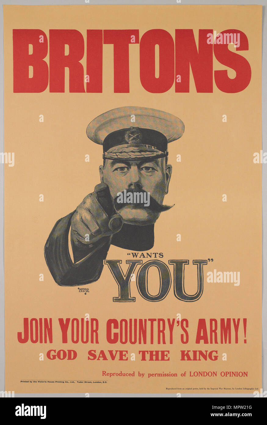 Briten, Lord Kitchener will Sie. Melden Sie Ihres Landes Armee!, 1914. Stockfoto