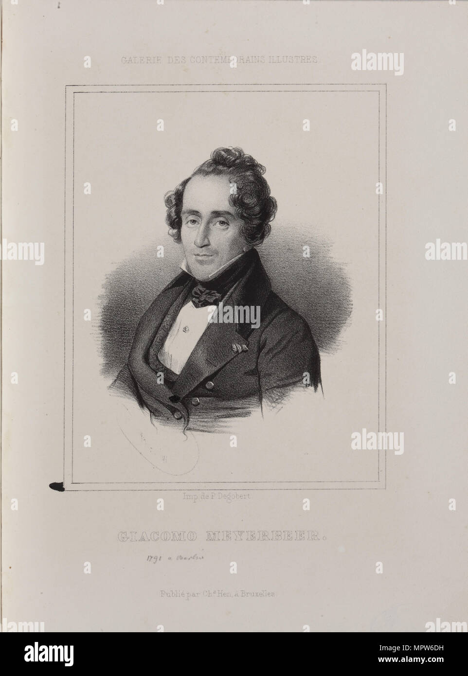 Portrait des Komponisten Giacomo Meyerbeer (1791-1864), 1841. Stockfoto