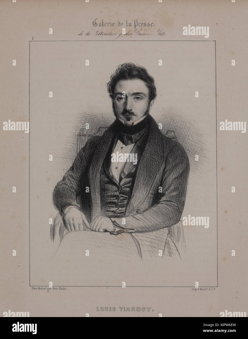 Portrait der Schriftsteller Louis Viardot (1800-1883), 1839-1840. Stockfoto