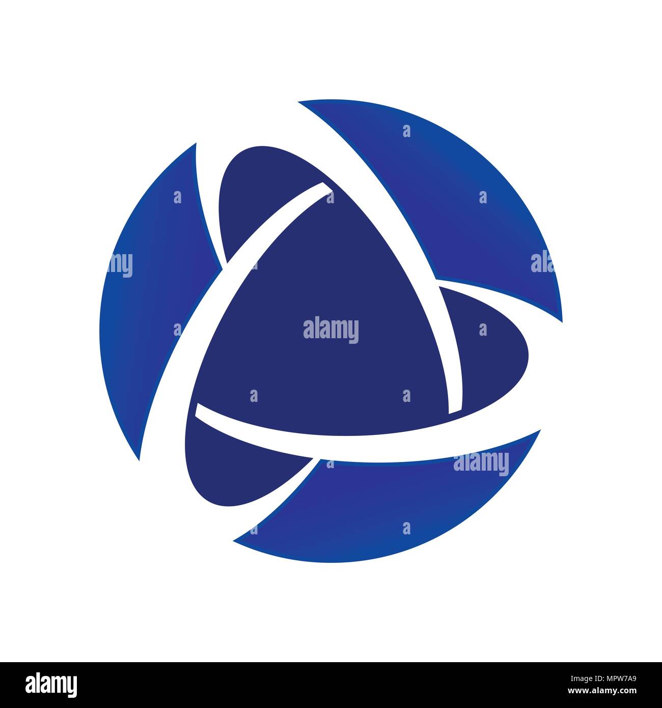 Blau Core Global Alliance Rundschreiben Vektor Symbol Grafik Logo Emblem Stock Vektor