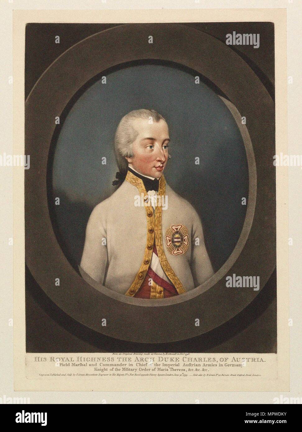 Erzherzog Karl von Österreich (1771-1847), Herzog von Teschen, 1799. Stockfoto