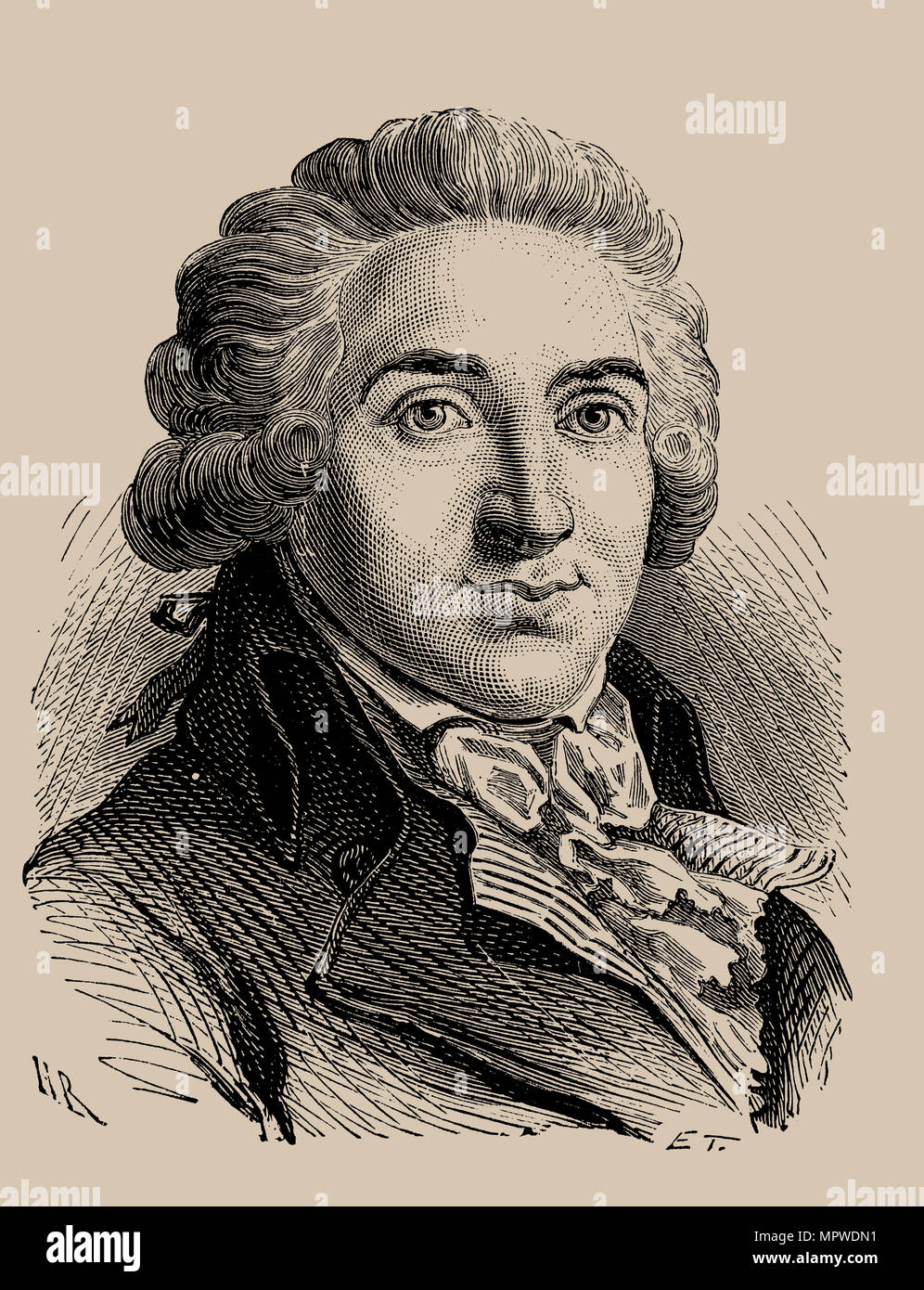 Armand (Arnaud) Gensonné (1758-1793), 1889. Stockfoto