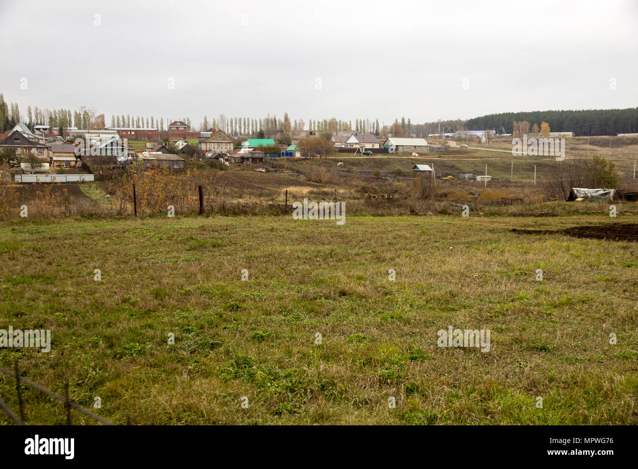 Panorama der russischen Dorf Stockfoto