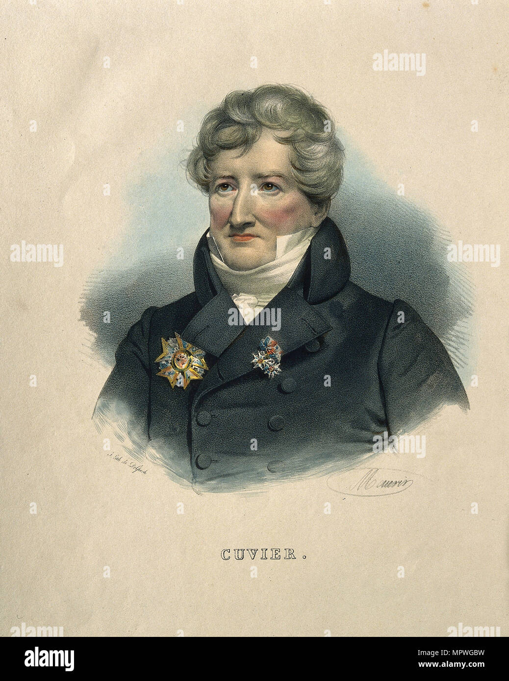 Georges Henri Chrétien Frédéric Dagobert, Baron de Cuvier (1769-1832). Stockfoto