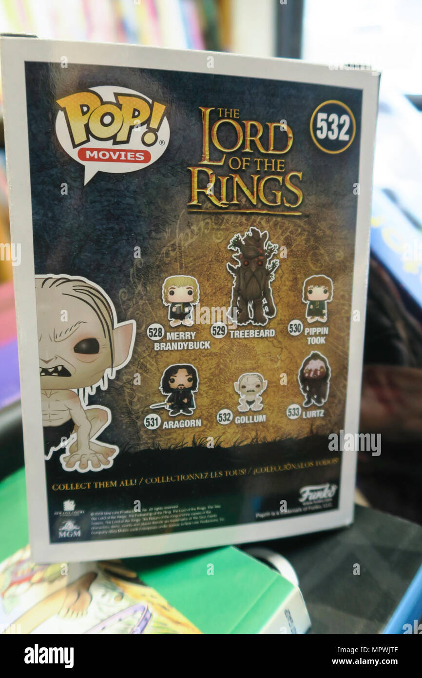 Der Herr der Ringe POP! Collectible Charakter, NYC, USA Stockfoto