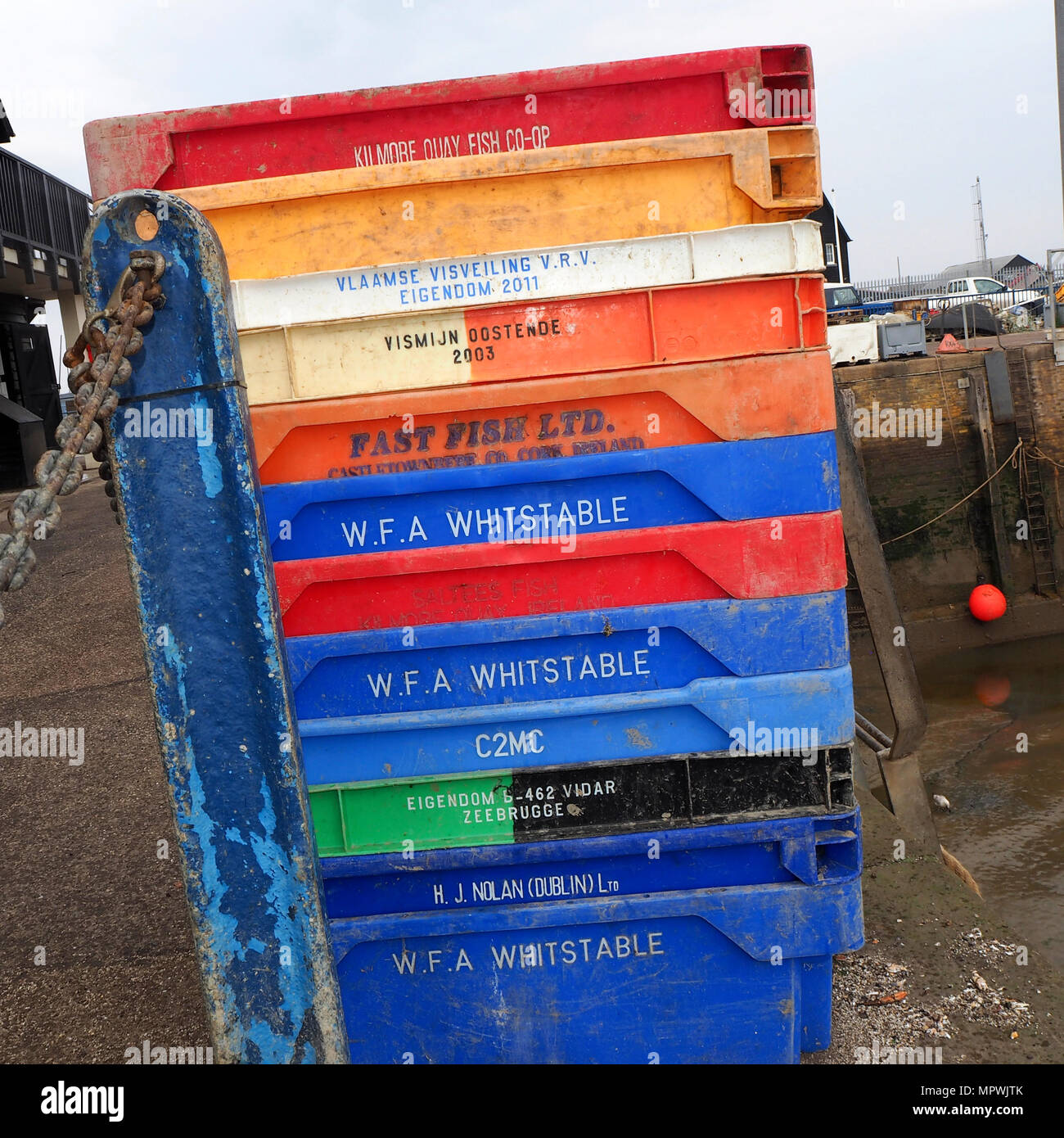 Whitstable Hafen Stockfoto