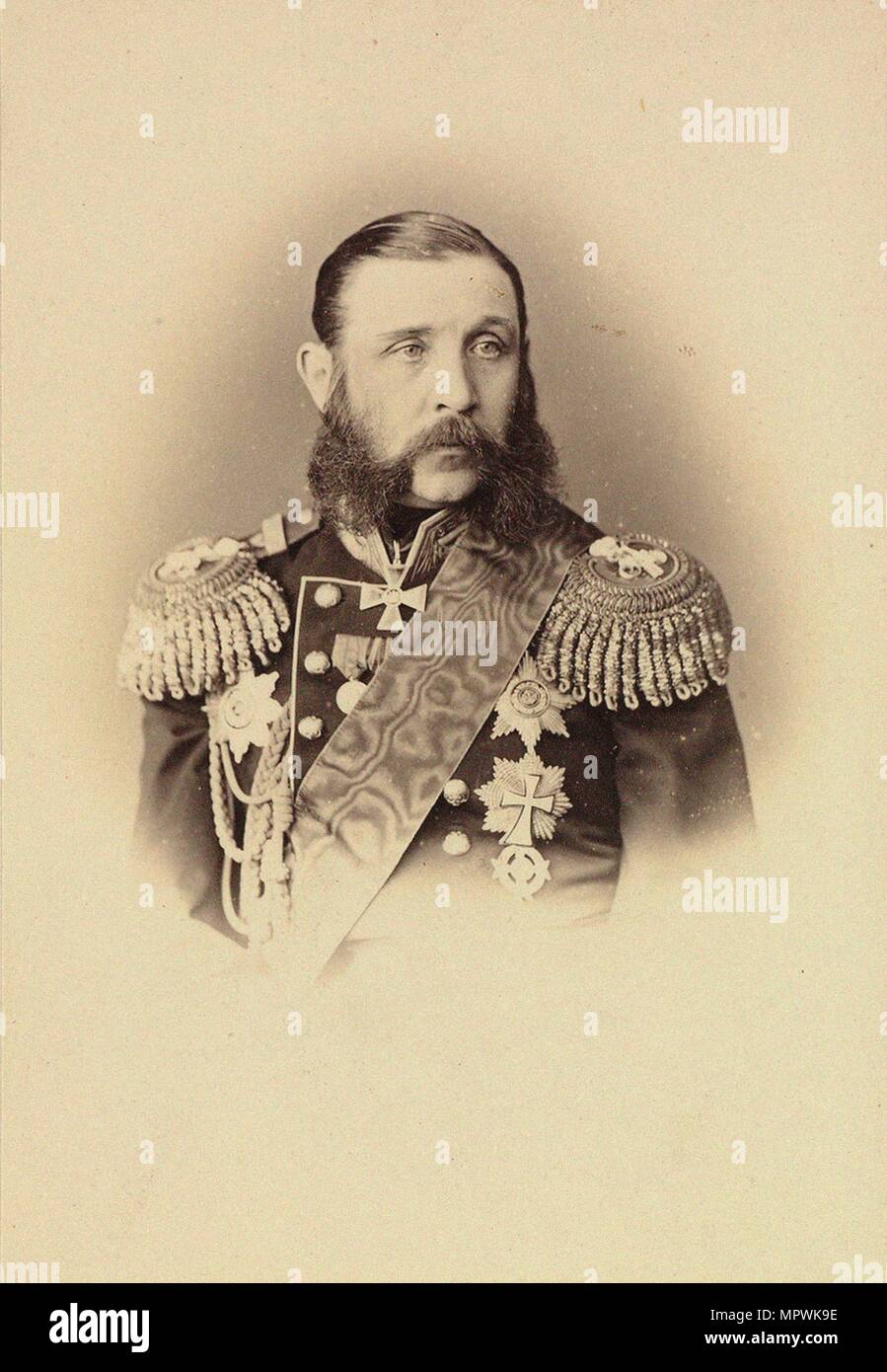 Portrait von Samuil Alexeyevich Greig (1827-1887), 1874. Stockfoto