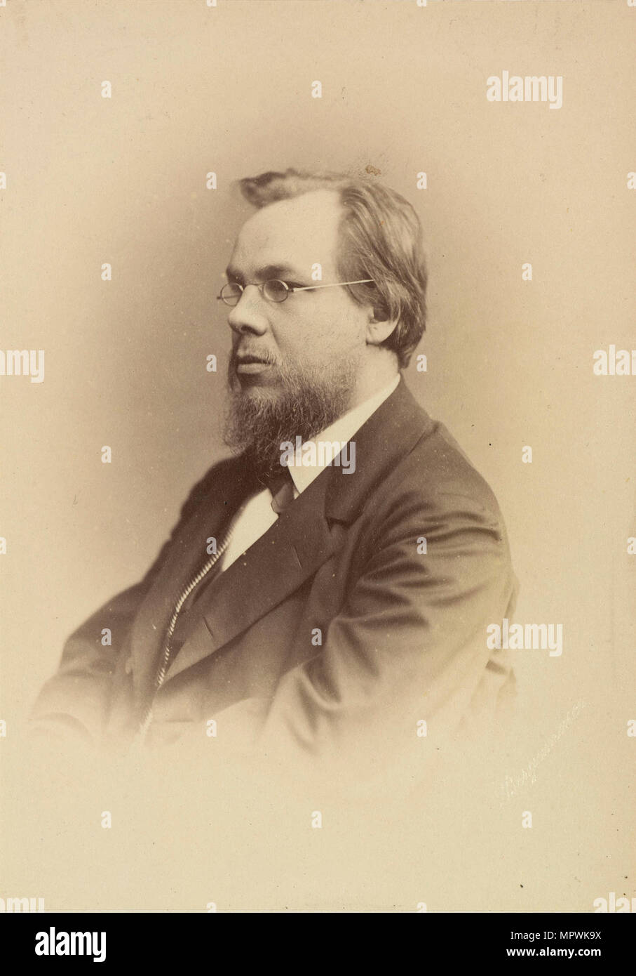 Portrait von Doktor Sergej Petrowitsch Botkin (1832-1889), C. 1874. Stockfoto