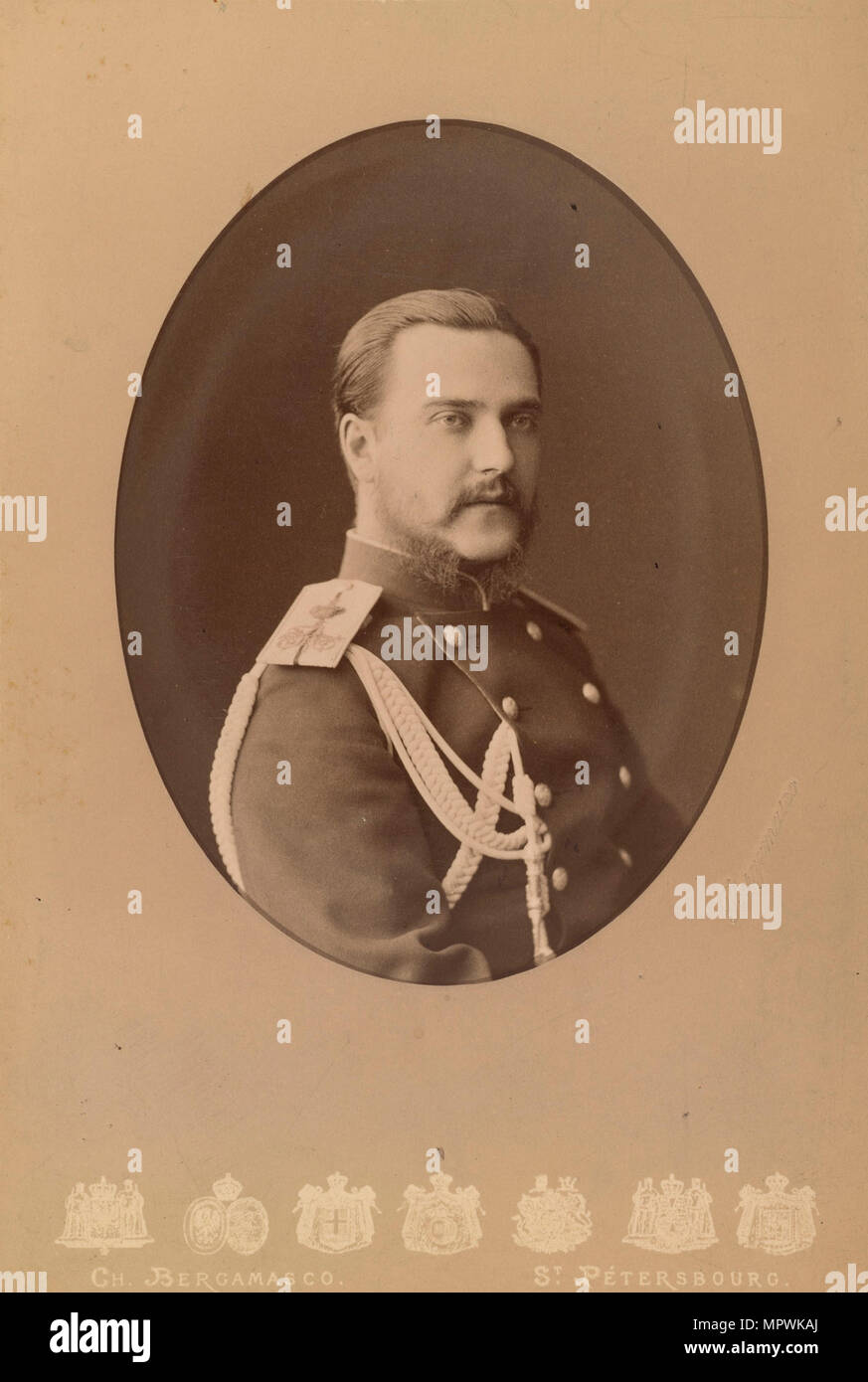 Porträt von George Maximilianovich, 6. Herzog von Leuchtenberg (1852-1912), Prinz Romanovsky, C. 1880 Stockfoto