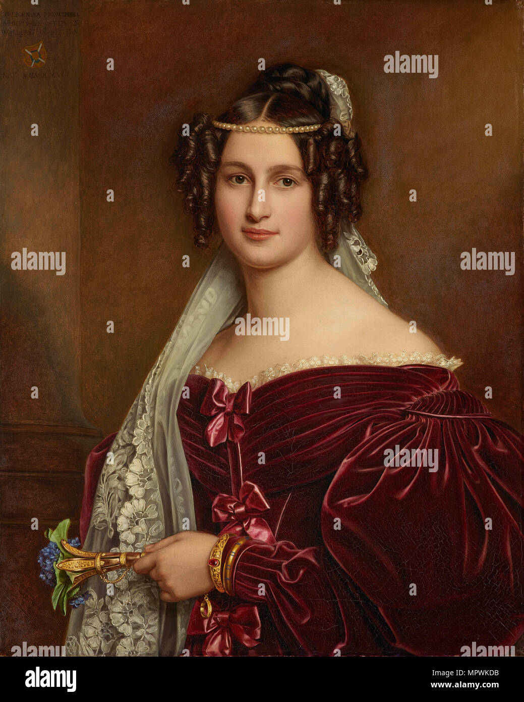 Porträt der Prinzessin Maria Crescentia von Oettingen-Wallerstein (1806-1853), 1836. Stockfoto