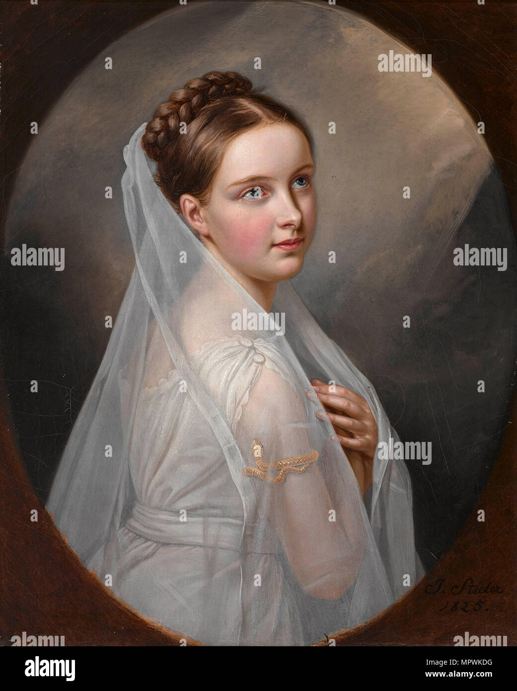 Gräfin Amalie Ludovika von Sayn-Wittgenstein-Sayn (1812-1825), 1825. Stockfoto