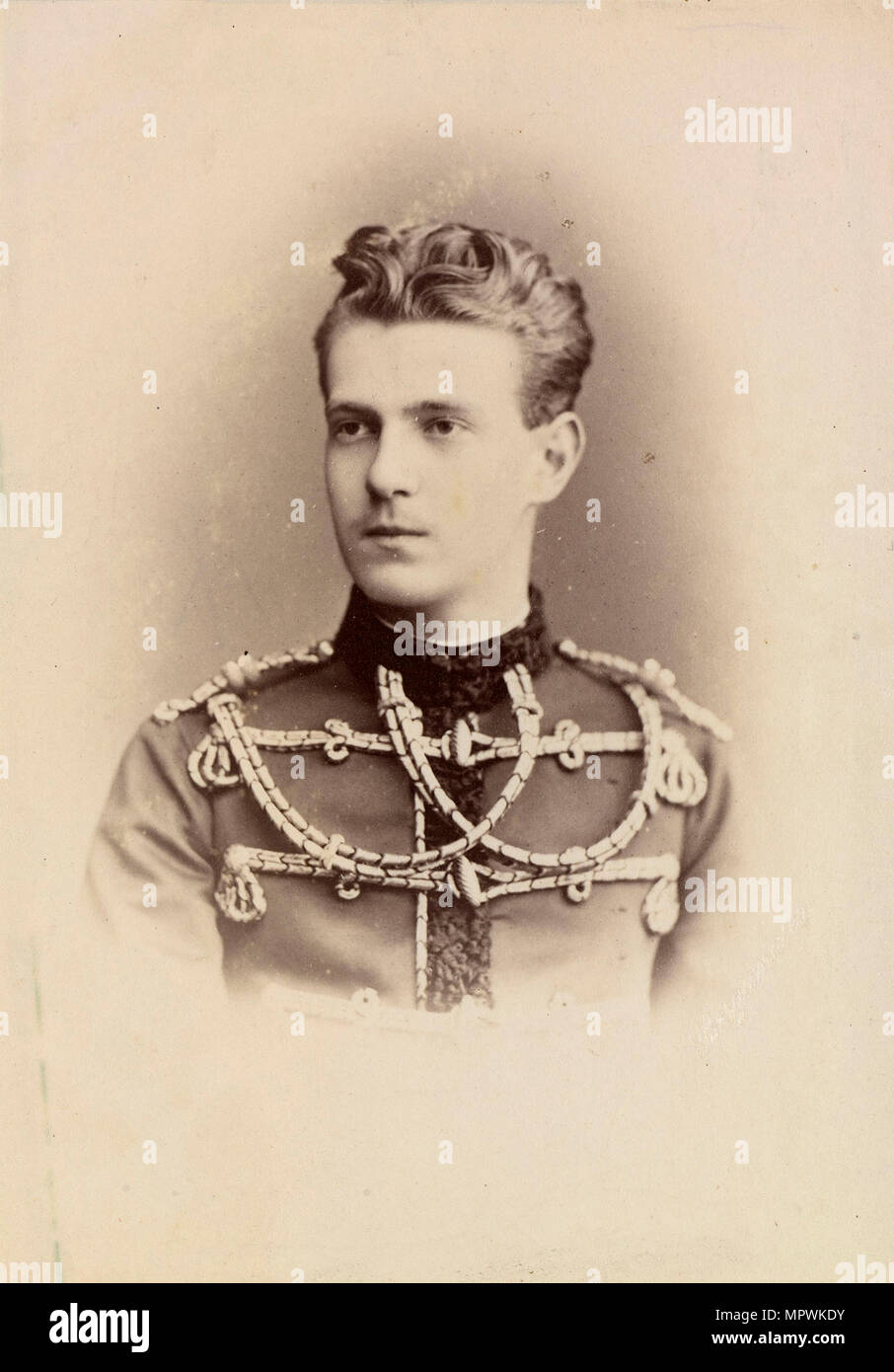 Portrait von Großfürst Sergei Alexandrowitsch von Russland (1857-1905), 1874. Stockfoto