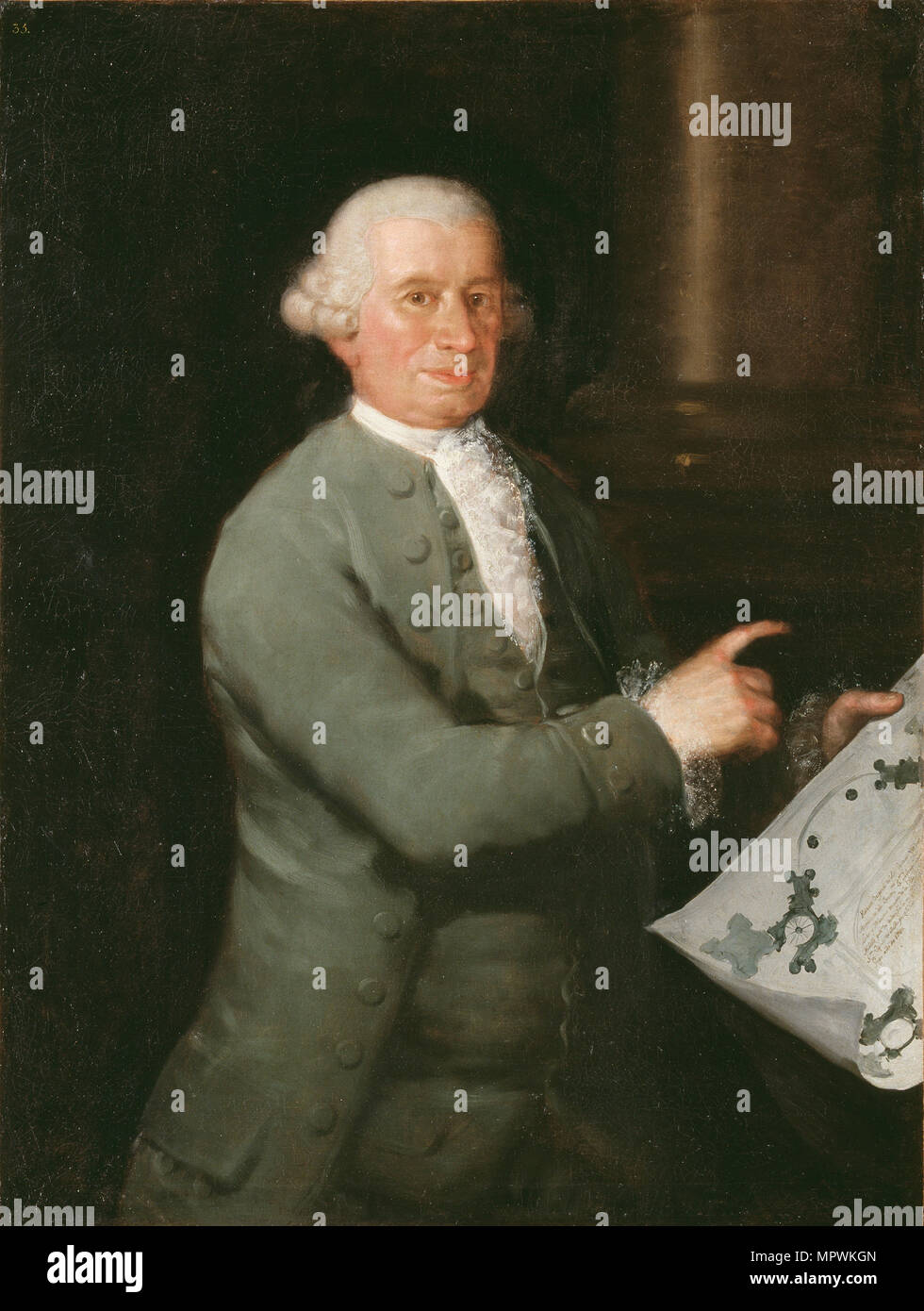 Porträt des Architekten Ventura Rodriguez (1717-1785), 1784. Stockfoto