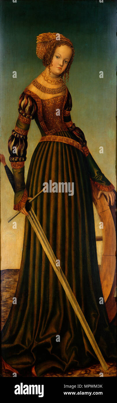 Die hl. Katharina, C. 1516. Stockfoto