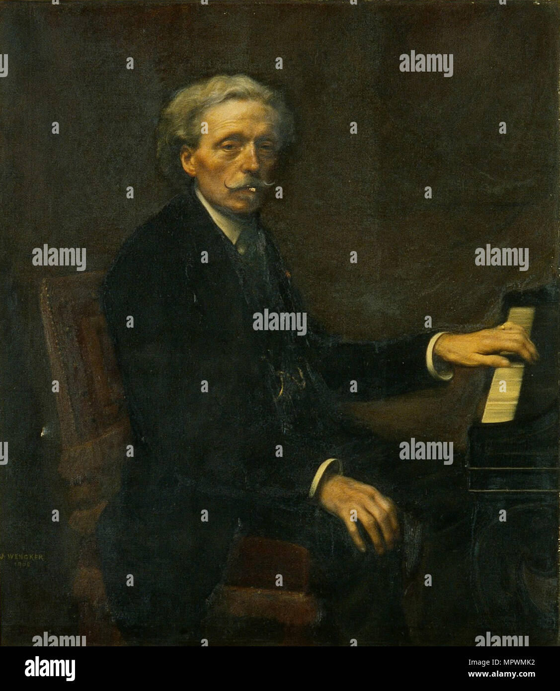 Portrait des Komponisten Louis Diémer (1843-1919), 1908. Stockfoto