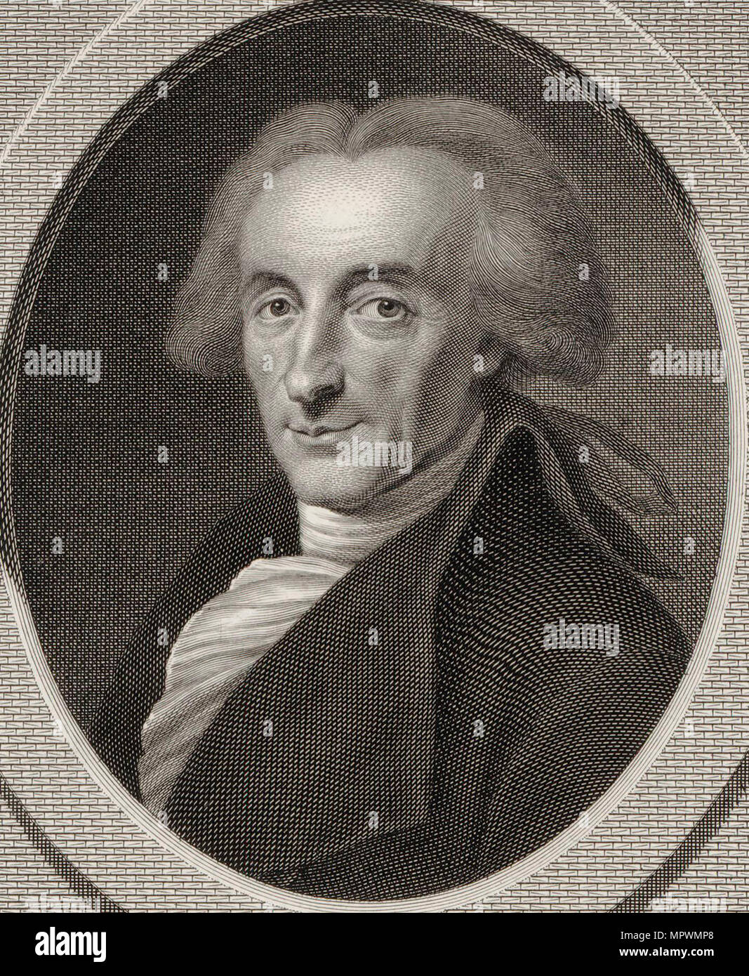 Portrait des Komponisten Johann André (1741-1799). Stockfoto