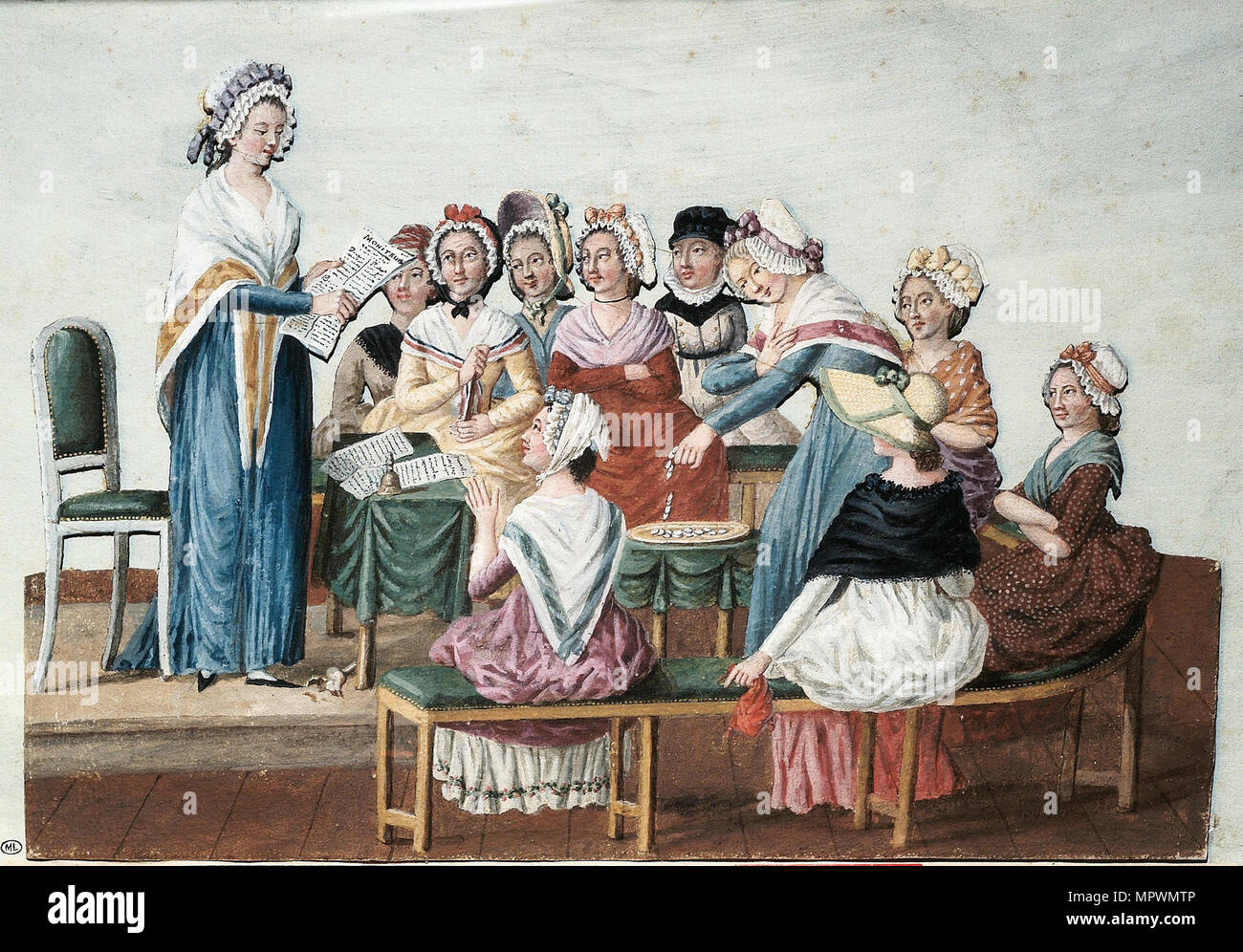 Eine patriotische Frauen Club, C. 1793. Stockfoto