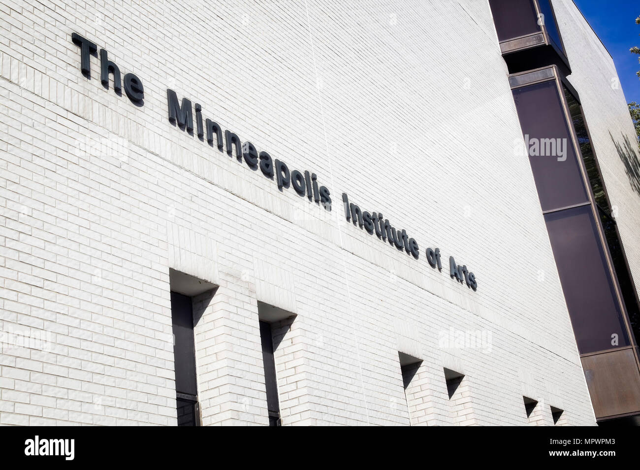 Das Minneapolis Institute of Arts stellt Kunst aus und beherbergt die Children's Theater Company in Minnesota. Stockfoto