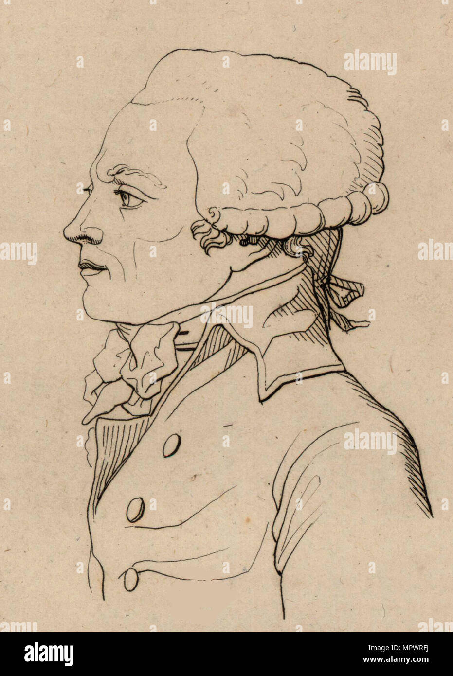 Maximilien de Robespierre (1758-1794), 1792. Stockfoto